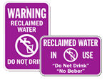 Reclaimed Water Signs