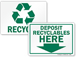 Recycle Here Signs