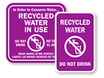 Recycled Water Signs