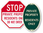 Residents Only Signs