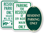 Resident Parking Signs