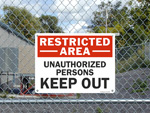 Restricted Area Signs