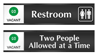 Restroom Sliding Signs