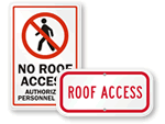 Roof Access Signs