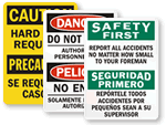 Bilingual Safety Signs
