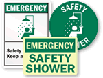 Safety Shower Signs