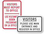 School Visitors Signs