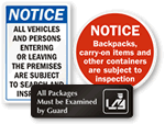 Search Packages & Vehicles Signs