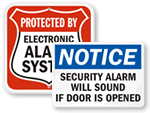 Security Alarm Signs