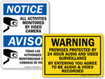 Security Camera Signs