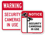 Security Cameras in Use Signs