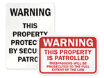 Security Patrol Signs