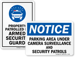 Security Patrol Signs