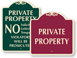 Designer Private Property Signs