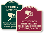 Video Surveillance Signs