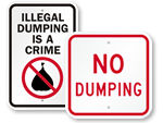 No Dumping Signs