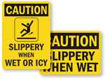 Slippery When Wet Signs