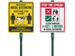 Social Distancing LawnBoss Signs