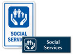 Social Services Door Signs