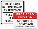 Spanish No Trespassing Signs