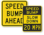 Speed Bump Signs