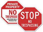 Stop No Trespassing Signs