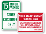 Store Parking Signs