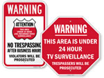 Surveillance Warning Signs