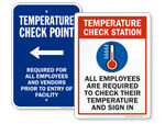 Temperature Check Signs