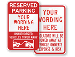 Custom Tow Away Signs