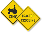 Tractor Crossing Signs