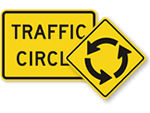 Traffic Circle Signs