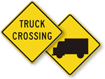 Truck Crossing Signs