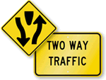 Two Way Traffic Signs
