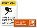 Area Under Surveillance Signs