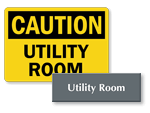 Utility Room Signs