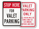 Valet Parking Signs