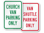 Van Parking Signs 