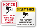 Video Surveillance Signs