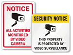 Video Surveillance Signs