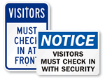 Durable Visitor Signs   Security Signs