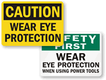 Eye Protection Signs