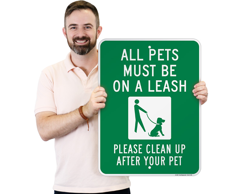 Dog Leash Signs Dog Must Be On A Leash Signs (from 5)