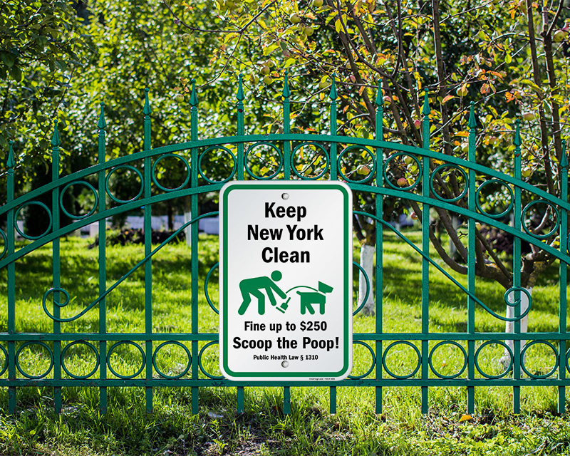 Scoop the Poop Signs by City City Clean Up After Dog Signs (from 8)