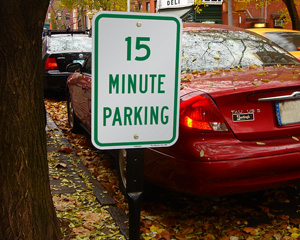 15 Minute Parking Signs