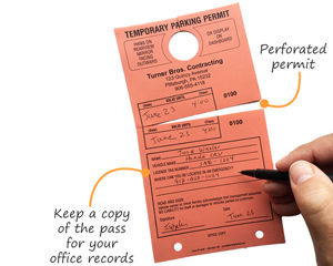 2-part parking permit