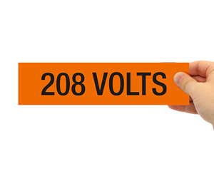 208 Volts Labels