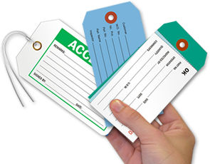 Accepted Inspection tags make quick work of identifying approved items