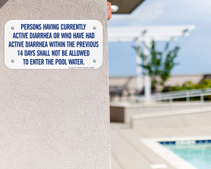 Diarrhea Pool Sign