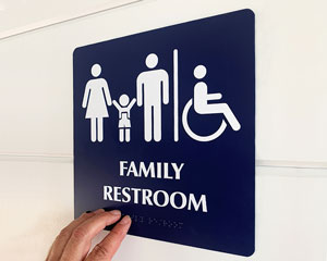 Family restroom sign